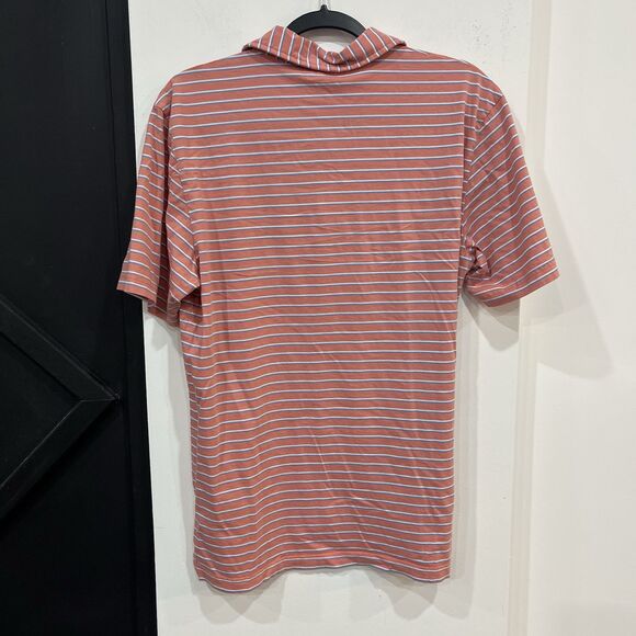 Peter Millar Seaside Short Sleeve Golf Striped Polo Shirt Mens Size Medium - Picture 5 of 6